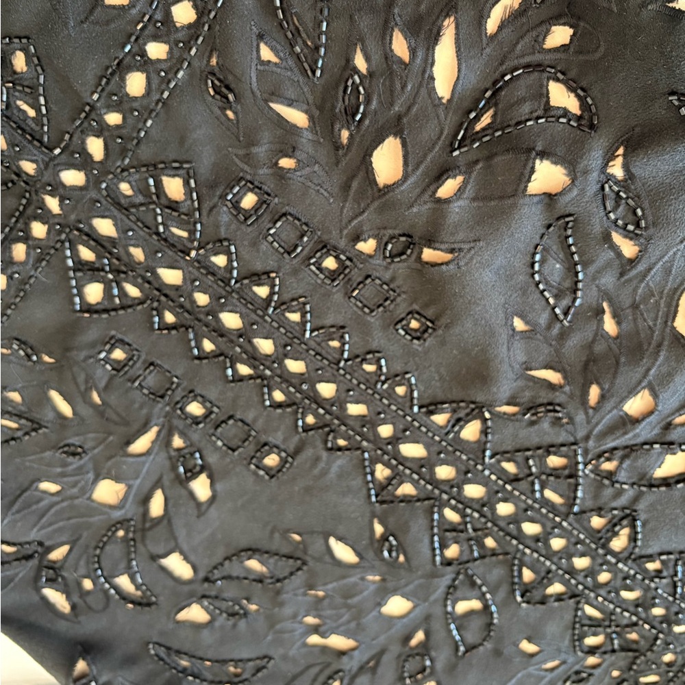 KAS New York Mari Beaded Cutout Black Dress XS - Picture 4 of 10